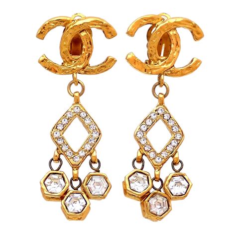 chanel earrings cc macy& 39|authentic Chanel cc earrings.